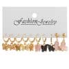 Creative Vintage Pearl Hoop Earrings Set