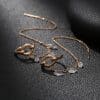 Korean Style Micro Set Zircon Flower Super Fairy Tassel Earrings Fashion Long Tassel Versatile Ear Line Earrings Female