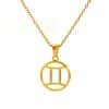 Fashion Titanium Steel Necklace Twelve Constellation