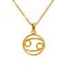 Fashion Titanium Steel Necklace Twelve Constellation