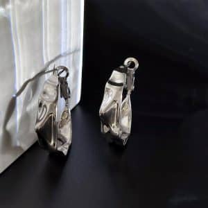 S925 Silver Big Circle Earrings Sterling Silver Exaggerated Personalized