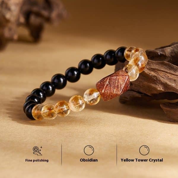 Fashion Personality Natural Obsidian Bracelet Women