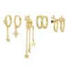 Light Luxury Fashion Style Earrings Tassel Female Seven Piece Set