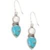 Vintage ethnic water drop blue stone earrings