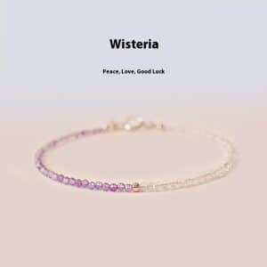 2mm Women's Purple Rattan Beautiful Purple Crystal Bracelet