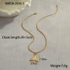 Coconut Fishtail Pendant Stainless Steel Necklace
