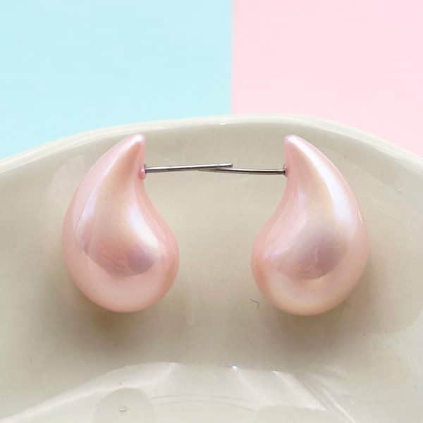 Acrylic Earrings Water Drop Nacrolacquer