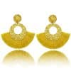 Bosnian Style Cotton Tassel Drop Earrings
