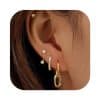 Brass Plating Fashion Phase Buckle Ladies Earring Set