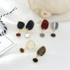Water drop contrast earrings