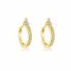 Zircon Earrings With Diamond Circle Ear Clip Women