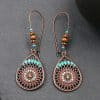 Women's Hollow Drop-shaped Alloy Enamel Earrings