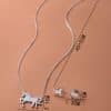 Stainless Steel Gold Silver Unicorn Horse Necklace Earrings Jewelry Set