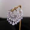 Zircon circle tassel earrings