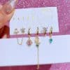 New Light Luxury Zircon Earrings Earring Set