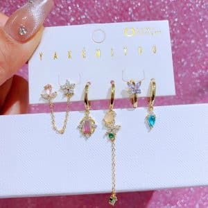 New Light Luxury Zircon Earrings Earring Set