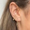 Simple And Fashionable Zircon Tassel Earrings Set