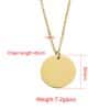 Stainless Steel Geometric Wafer Necklace Pendant