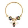 Women's Gold Shiny Diamond Adjustable Bee Bracelet