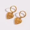Women's Stainless Steel Heart Devil's Eye Drop Earrings