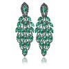 Colorful Crystals Water Drop Earrings Exaggerated Shiny