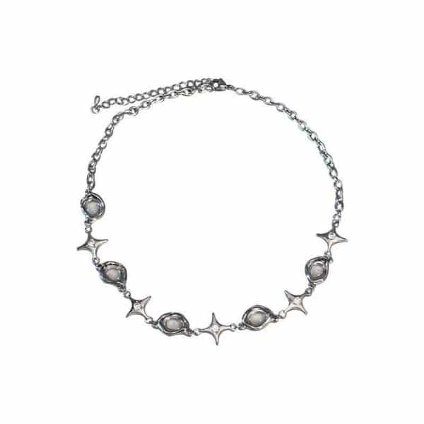 Asterism Bubble Irregular Metal Cold Style Hip Hop Men And Women Clavicle Chain