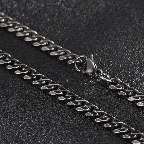304 Stainless Steel Vintage Charm Men's Edging Chain Necklace