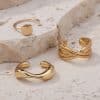 Metal Type C Ear Bone Clip No Ear Hole Ear Hang Female Temperament Hip-hop Minority Cool Wind Earring Set Decoration