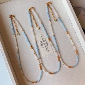 Natural Crystal String Beads Women's Necklace Bracelet