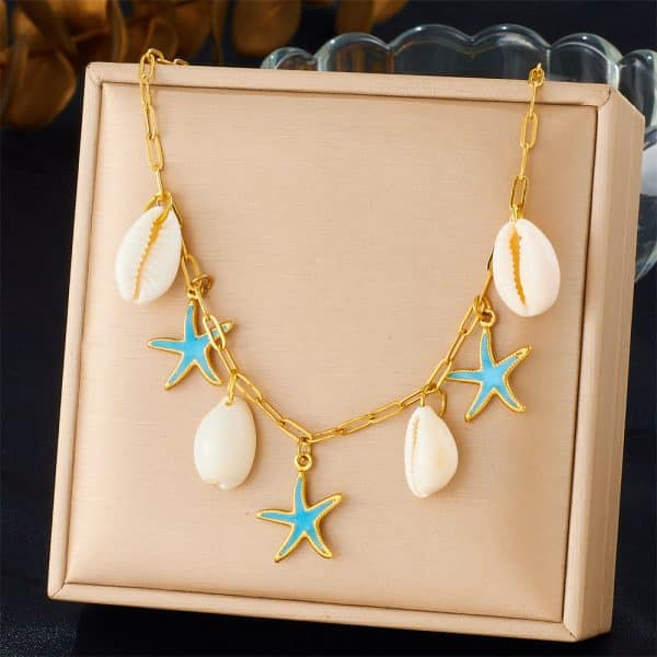 Sun Cherry Love Heart Multi-element Accessories Stainless Steel Necklace