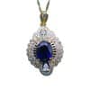 Geometric Design Heavy Industry Over Zircon-inlaid Pendant Necklace