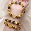 Women's Natural Yellow Tower Crystal String Beads Bracelet