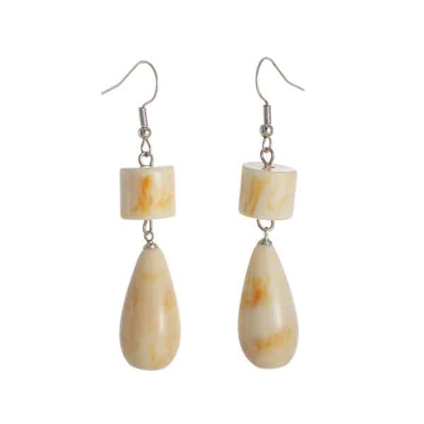 Two-tone Acrylic-based Resin Water Drop Earrings