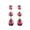 Women's Drop Shape Glass Gemstone Earrings