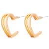 Three-line Love Heart Stud Earrings Double-layer Circle Women's Simple