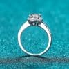 925 Silver Edge Micro-inlaid Ring Moissanite Ring