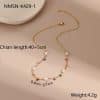 European And American Ins Freshwater Pearl Necklace Color Zircon Titanium Steel Bracelet