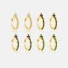 Zircon Earrings With Diamond Circle Ear Clip Women