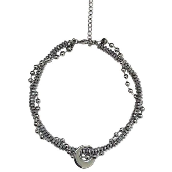 Hip Hop Necklace Future Sense Heavy Industry Winding Steel Titanium Metal
