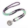 Dongling Long Yoga Lotus Pendant Necklace