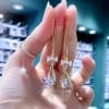 Tassel Earrings Long Water Drop Zircon