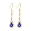 Gold Diamond Water Drop Stainless Steel Eardrop Women's