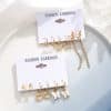 Personalized Metal Three Tube Fried Dough Twist Earring Set 6 Pieces