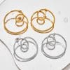 Streamlined Earrings Stainless Steel Geometric Circle Curve Earrings