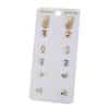 Diamond Stud Earrings 6 Pairs Combination Set Cycle Stud Earrings High-end Fashion Hot Selling Ear Rings