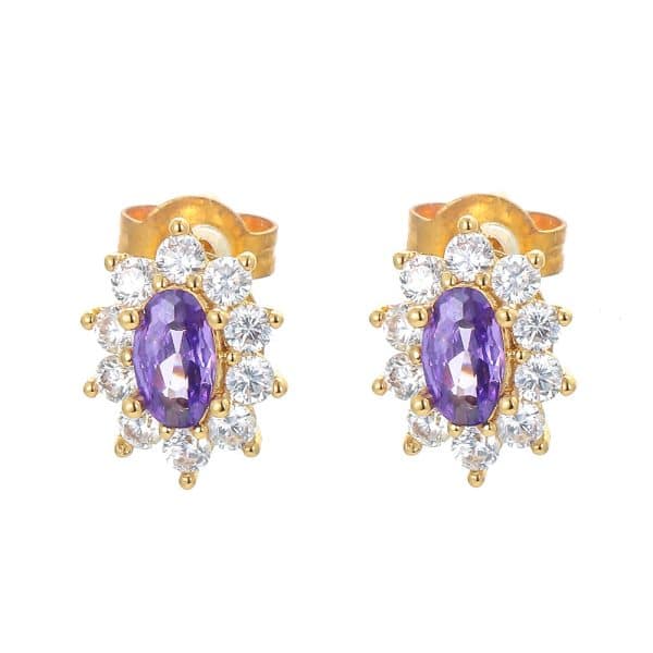 Women's Fashion Simple Micro-set Zirconia Earbone Studs