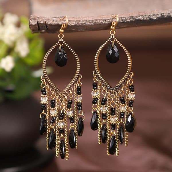Vintage Water Drop Bohemian Chain Earrings