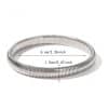 Women's Exaggerated Vertical Stripe Ring Elastic Titanium Steel Bracelet
