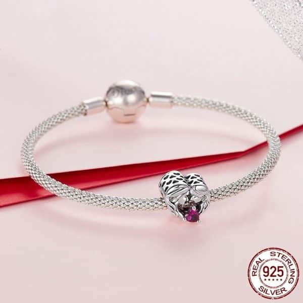 Mother And Daughter Family S925 Sterling Silver Accessories Beaded Pendant