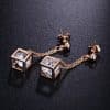 Simple And Fashionable Square Earrings With Zircon Micro-set